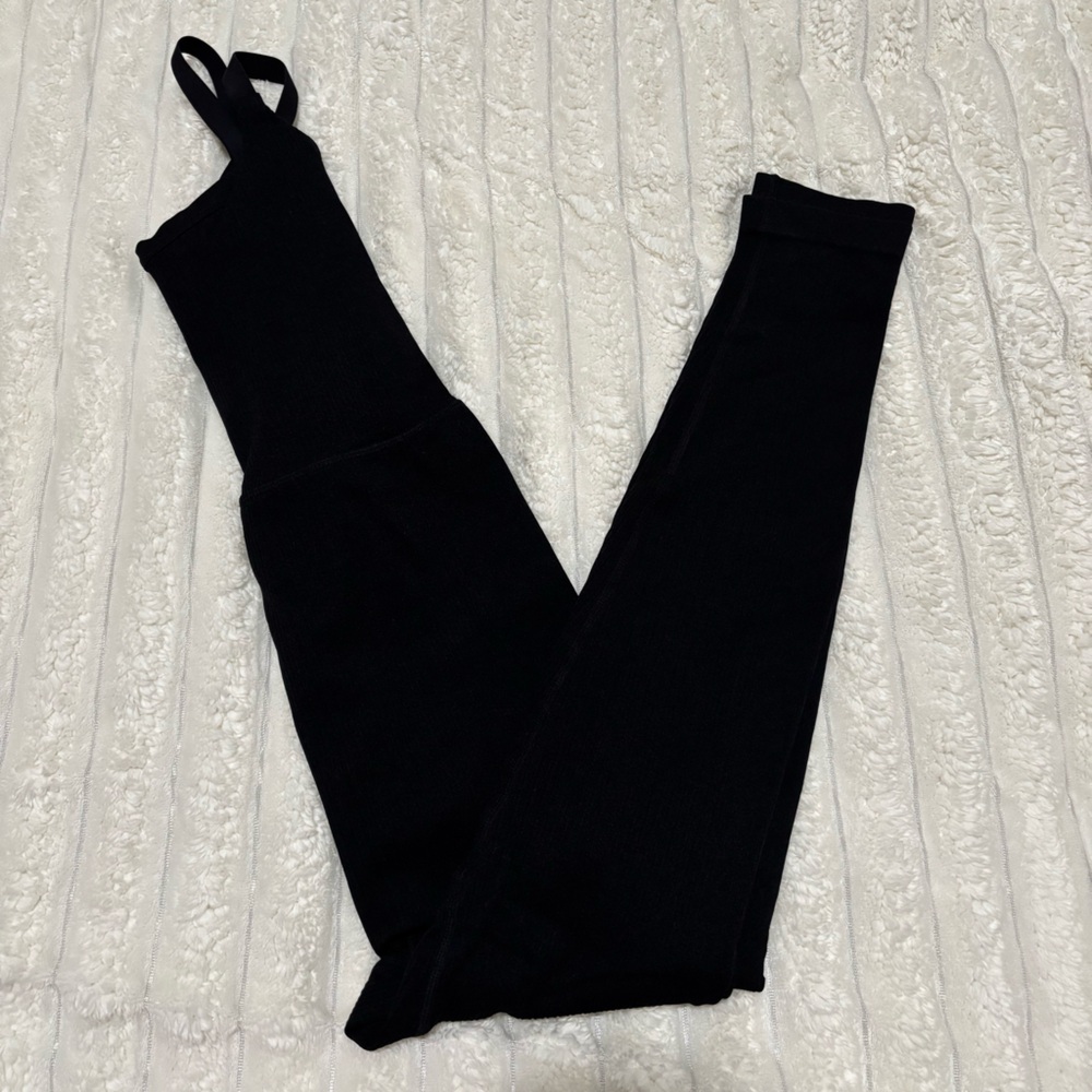 Fabletics Black Ribbed Jumpsuit - image 1